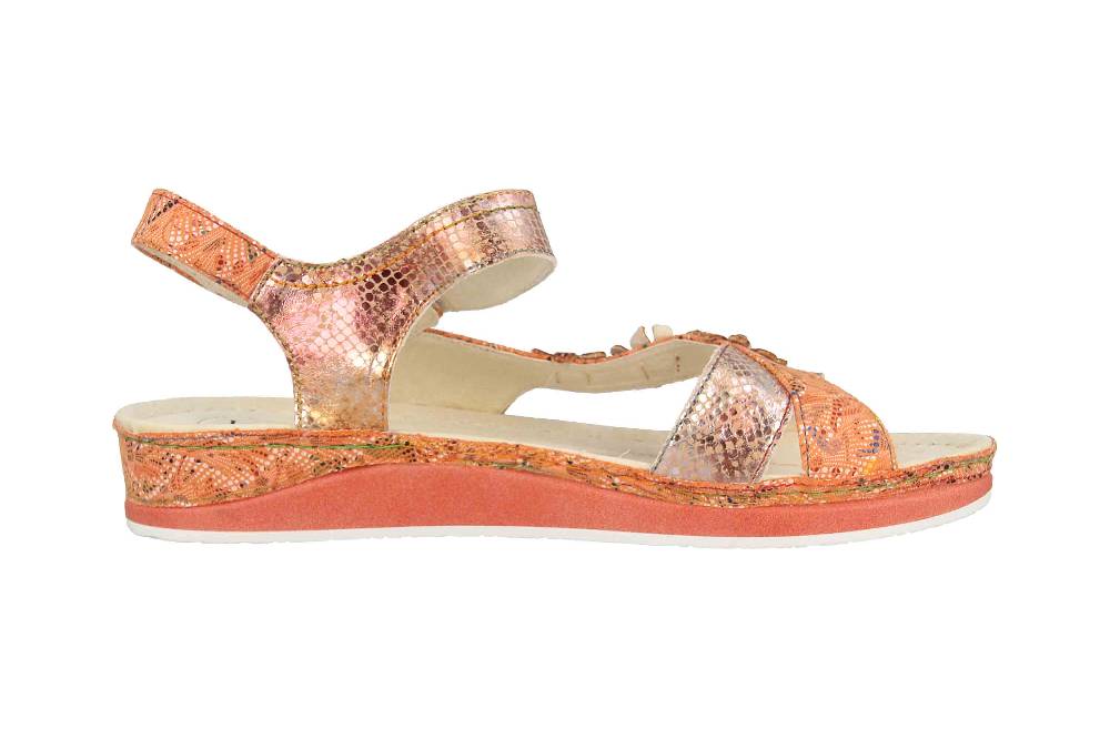 Laura Vita Sandalen in Übergrößen Mehrfarbig BRCUELO 81 Orange große Damenschuhe Fabrikladen