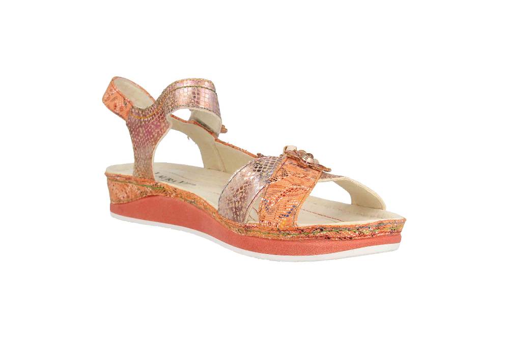 Laura Vita Sandalen in Übergrößen Mehrfarbig BRCUELO 81 Orange große Damenschuhe Fabrikladen