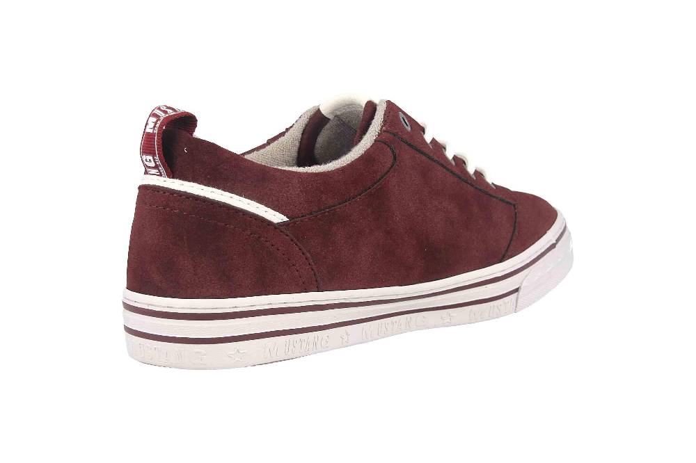Mustang Shoes Sneaker in Übergrößen Bordeaux 1354-312-55 große Damenschuhe Angebote