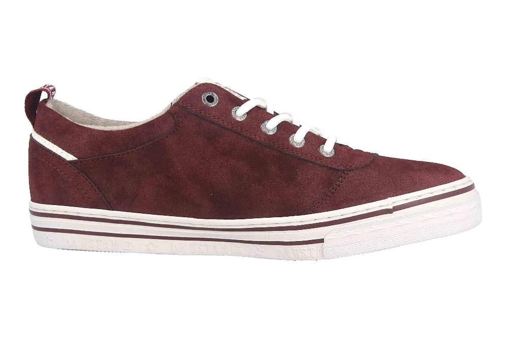 Mustang Shoes Sneaker in Übergrößen Bordeaux 1354-312-55 große Damenschuhe Angebote