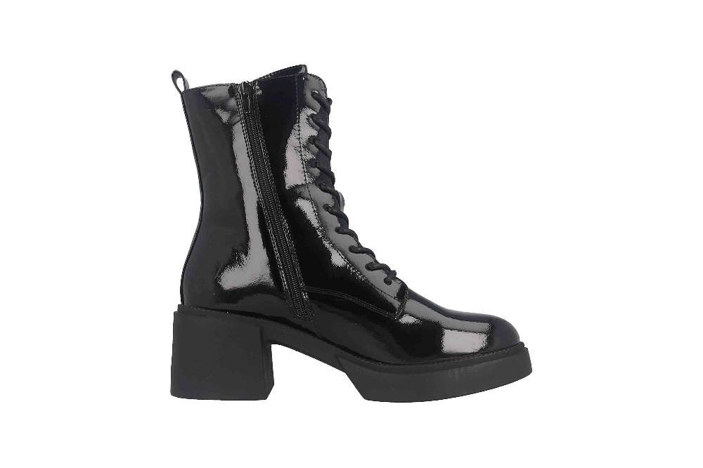 Fitters Footwear Tiana Stiefeletten in Übergrößen Schwarz 2TT0300201 Black Patent große Damenschuhe Schlussverkauf