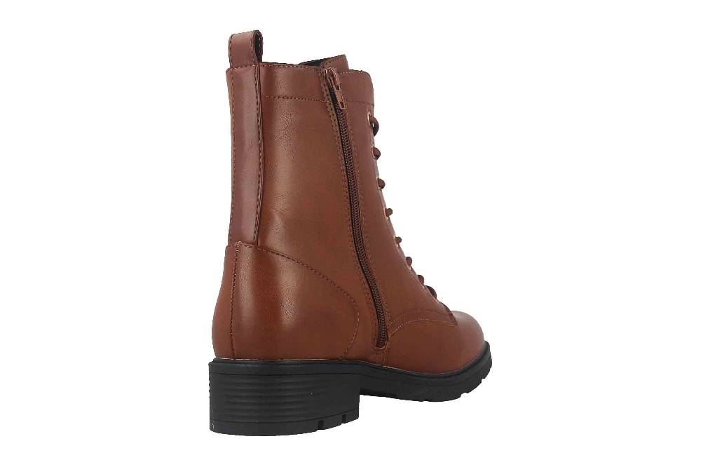 Fitters Footwear Angela Stiefeletten in Übergrößen Braun 2AA0380202 Cognac große Damenschuhe Fabrikverkauf