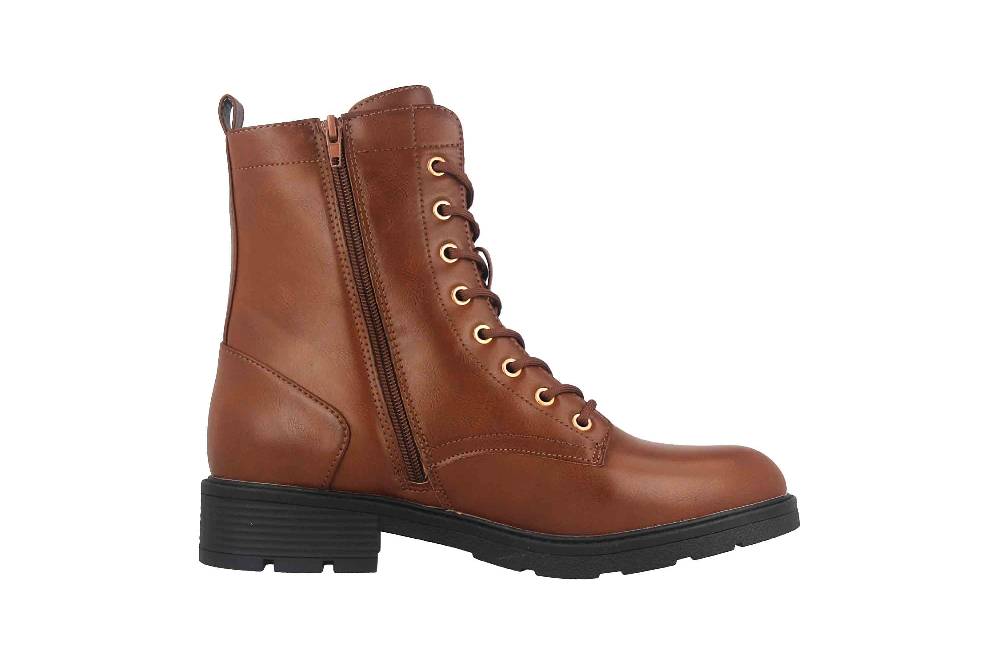 Fitters Footwear Angela Stiefeletten in Übergrößen Braun 2AA0380202 Cognac große Damenschuhe Fabrikverkauf