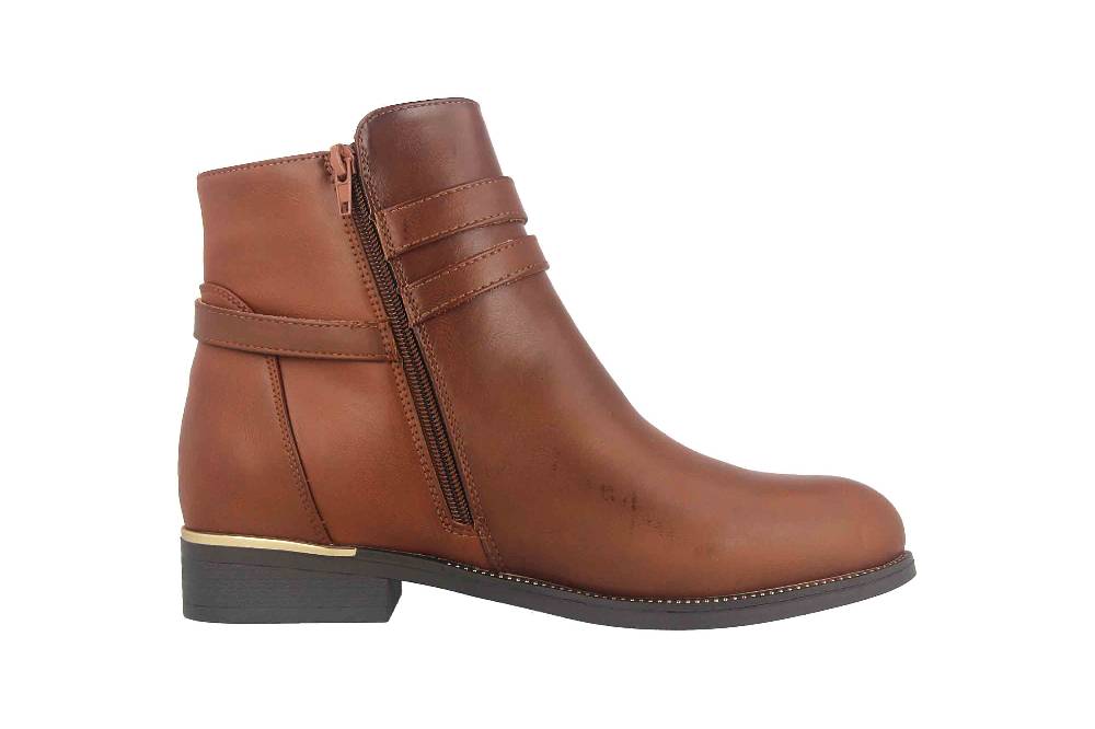 Fitters Footwear Sina Stiefeletten in Übergrößen Braun 2AA0211306 Cognac große Damenschuhe Online
