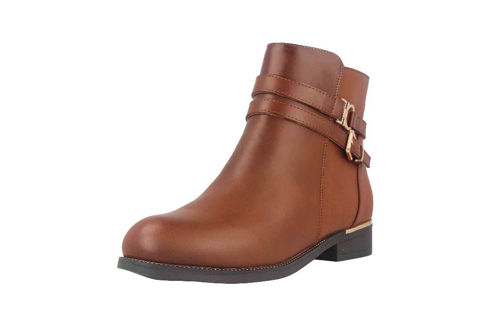 Fitters Footwear Sina Stiefeletten in Übergrößen Braun 2AA0211306 Cognac große Damenschuhe Online