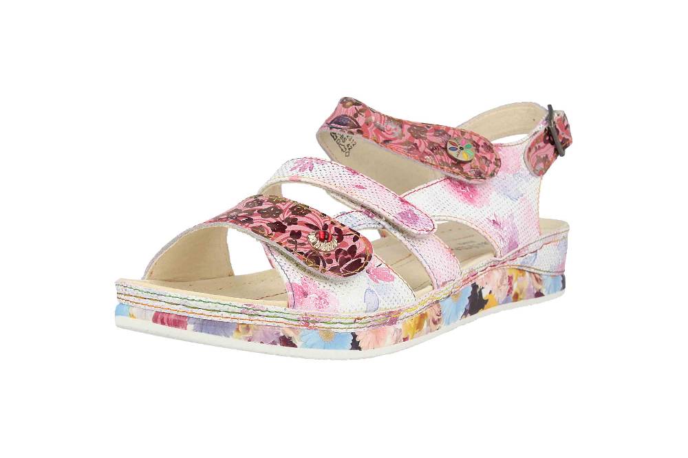 Laura Vita Sandalen in Übergrößen Mehrfarbig BRCUELO 06 Cerise große Damenschuhe Schlussverkauf