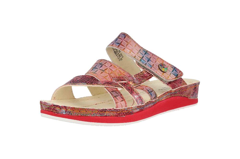 Laura Vita Pantoletten in Übergrößen Mehrfarbig BRUEL 05 Fushia große Damenschuhe Online