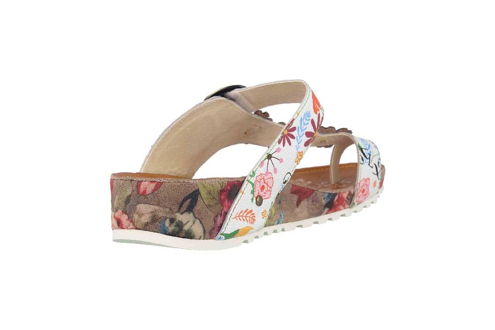 Laura Vita Pantoletten in Übergrößen Mehrfarbig BRCYANO 88 Blanc große Damenschuhe Outlet