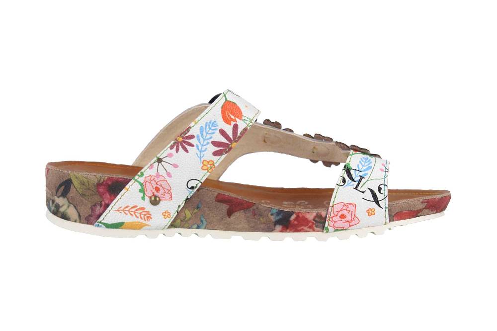 Laura Vita Pantoletten in Übergrößen Mehrfarbig BRCYANO 88 Blanc große Damenschuhe Outlet