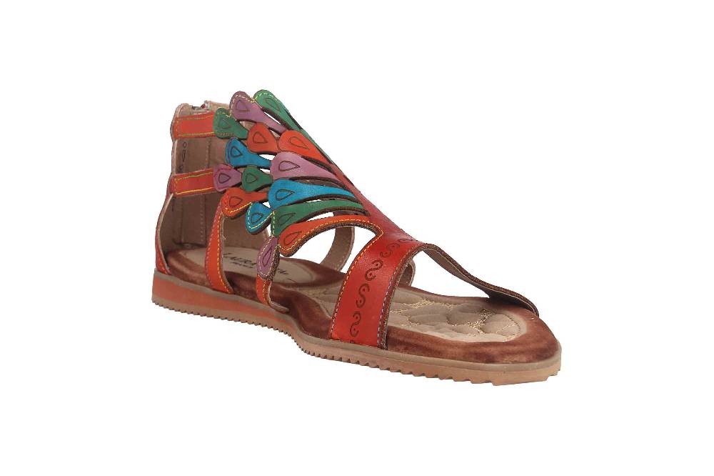 Laura Vita Sandalen in Übergrößen Mehrfarbig VACA Orange große Damenschuhe Verkauf