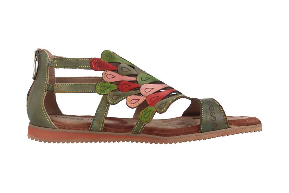 Laura Vita Sandalen in Übergrößen Mehrfarbig VACA Kaki große Damenschuhe Angebote