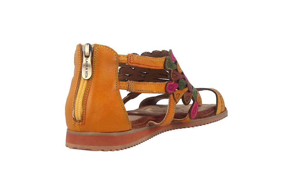 Laura Vita Sandalen in Übergrößen Mehrfarbig VACA Jaune große Damenschuhe Hotsell