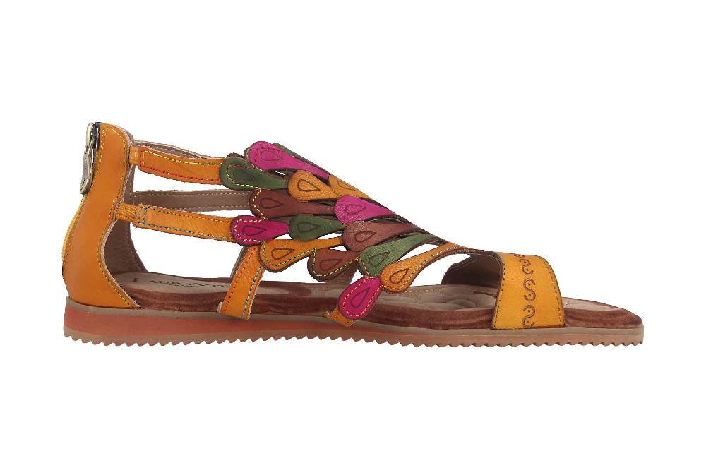 Laura Vita Sandalen in Übergrößen Mehrfarbig VACA Jaune große Damenschuhe Hotsell