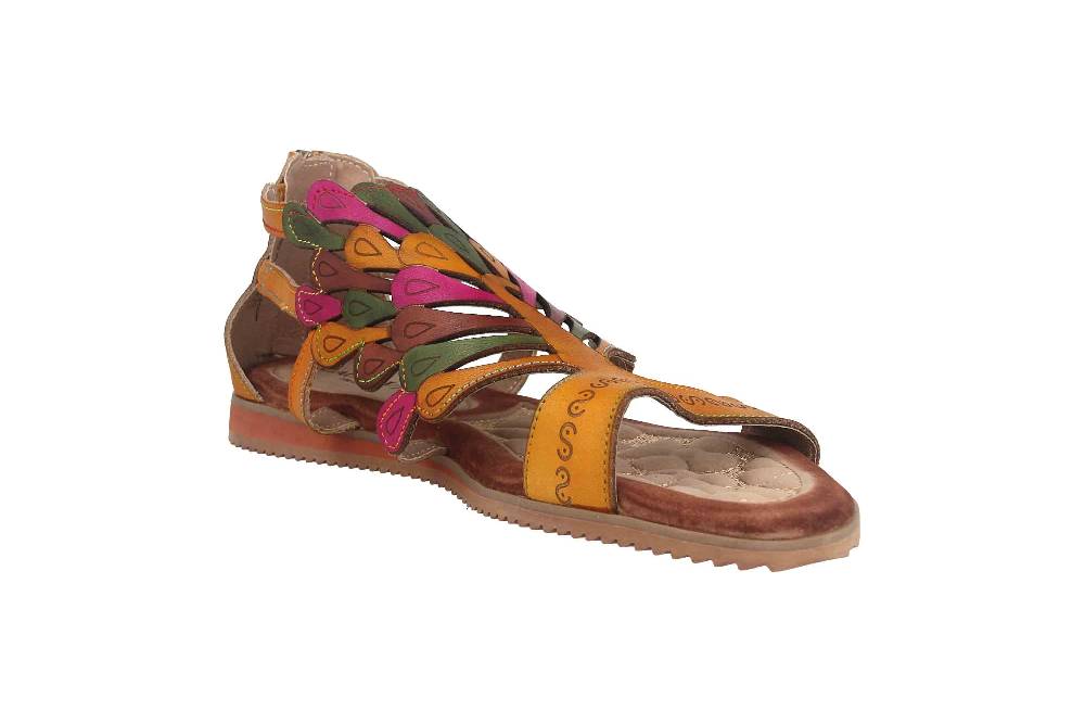 Laura Vita Sandalen in Übergrößen Mehrfarbig VACA Jaune große Damenschuhe Hotsell