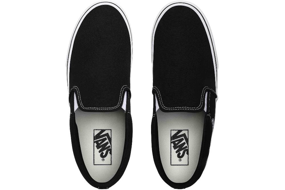 VANS MN Asher (Canvas)Blk/Wht Sneaker in Übergrößen Schwarz VN000SEQ1871 große Herrenschuhe Auslauf