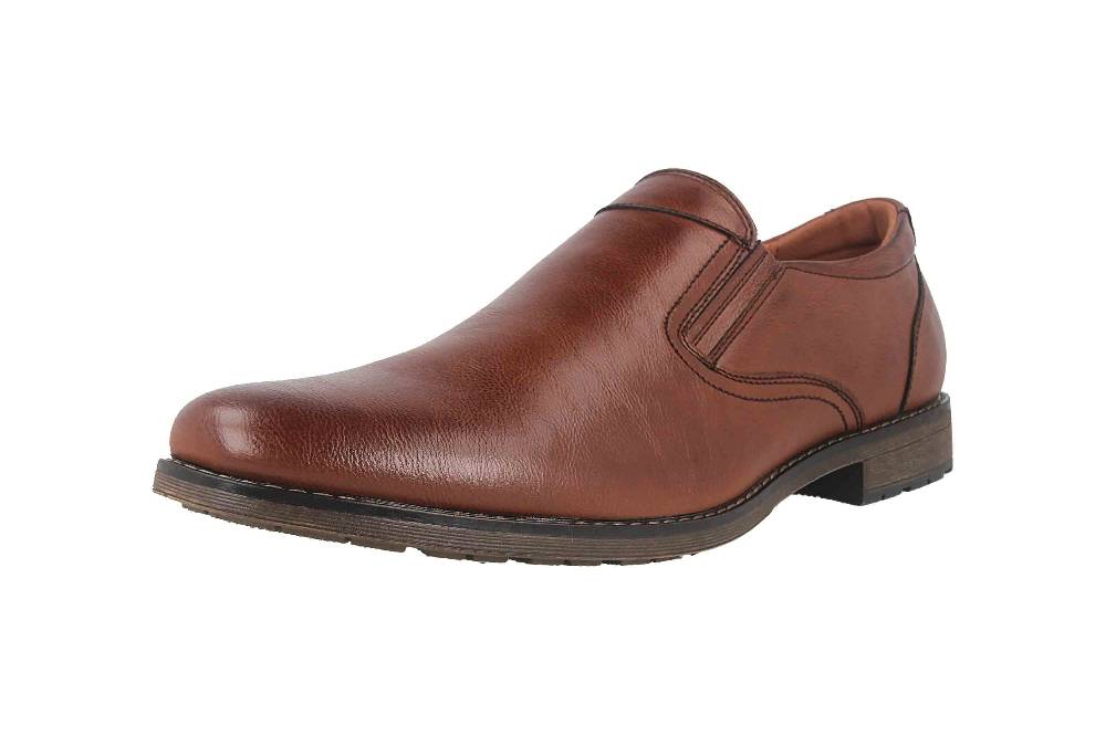 Mavins Slipper in Übergrößen Braun 3HH0181801 3300 Cognac PU große Herrenschuhe Online