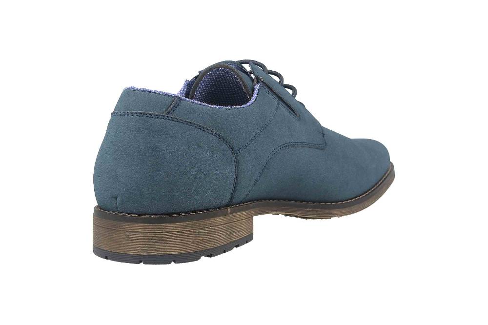Mavins Halbschuhe in Übergrößen Blau 3HH0180302 4100 Navy PU Nubuck große Herrenschuhe Auslauf