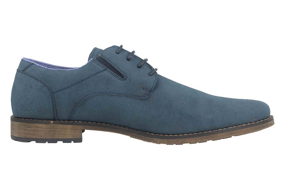Mavins Halbschuhe in Übergrößen Blau 3HH0180302 4100 Navy PU Nubuck große Herrenschuhe Auslauf