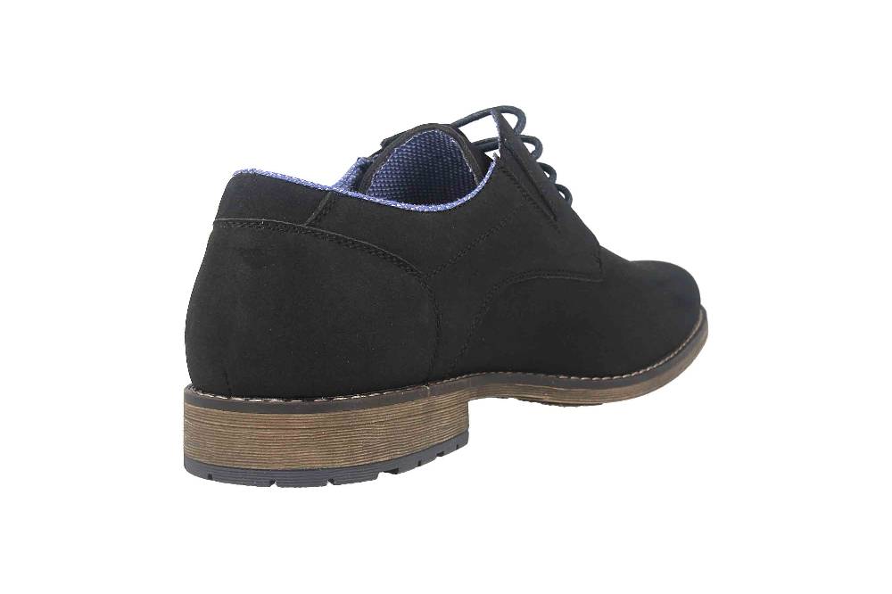 Mavins Halbschuhe in Übergrößen Schwarz 3HH0180302 2100 Black PU Nubuck große Herrenschuhe Hotsell