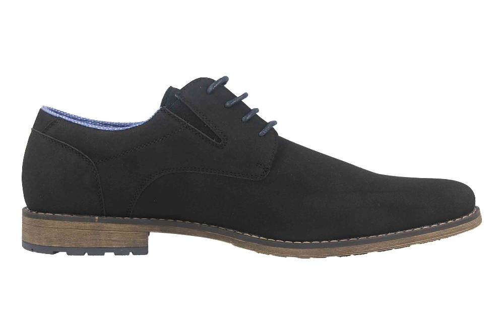 Mavins Halbschuhe in Übergrößen Schwarz 3HH0180302 2100 Black PU Nubuck große Herrenschuhe Hotsell
