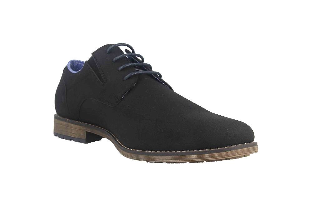 Mavins Halbschuhe in Übergrößen Schwarz 3HH0180302 2100 Black PU Nubuck große Herrenschuhe Hotsell