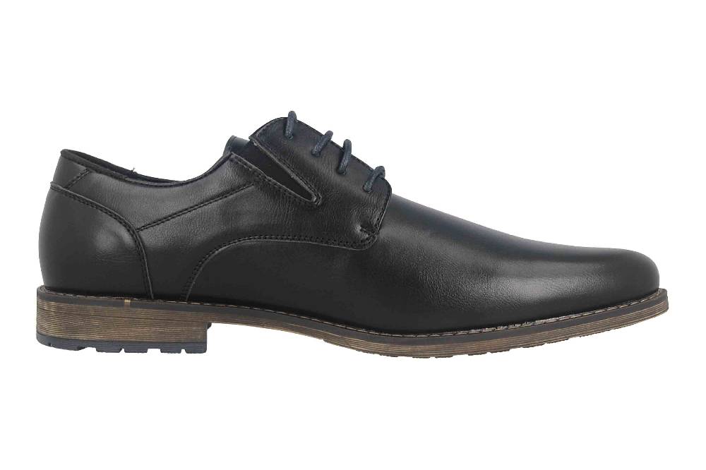 Mavins Halbschuhe in Übergrößen Schwarz 3HH0180301 2100 Black PU große Herrenschuhe Schlussverkauf