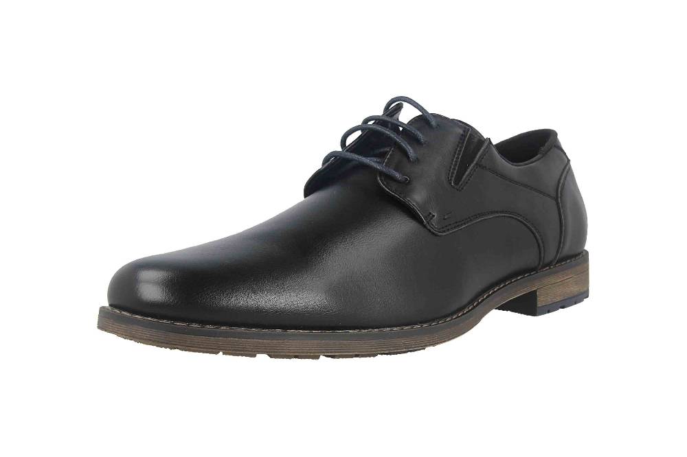 Mavins Halbschuhe in Übergrößen Schwarz 3HH0180301 2100 Black PU große Herrenschuhe Schlussverkauf