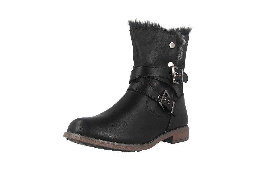 Fitters Footwear Stiefeletten in Übergrößen Schwarz 2374202 Nicole Black große Damenschuhe Fabrikverkauf