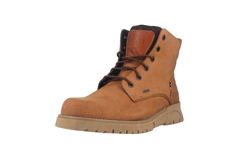 Fretz Men Cooper Boots in Übergrößen Braun 1334.1416-89 große Herrenschuhe Outlet