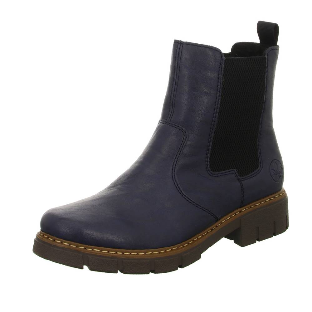 Rieker Schlupf-/Reißverschlußstiefelette Warmfutter bis 35mm Absatz (casual)