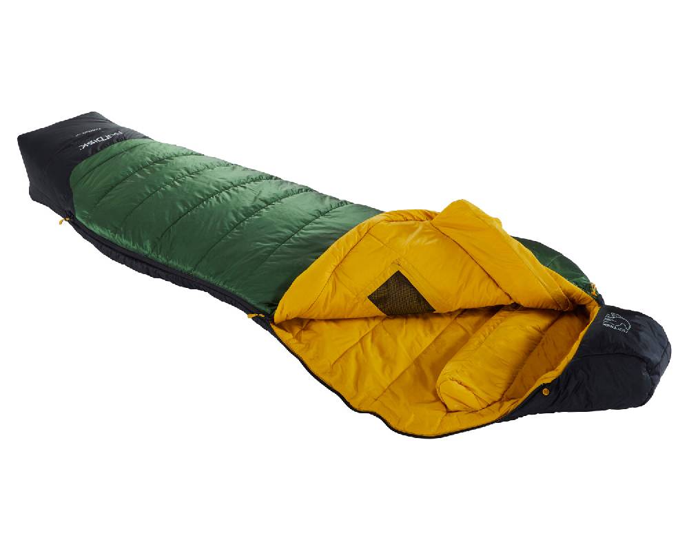 Nordisk Gormsson -2° Curve sleeping bag Artichoke Green/Mustard Yellow/Black Fabrikverkauf