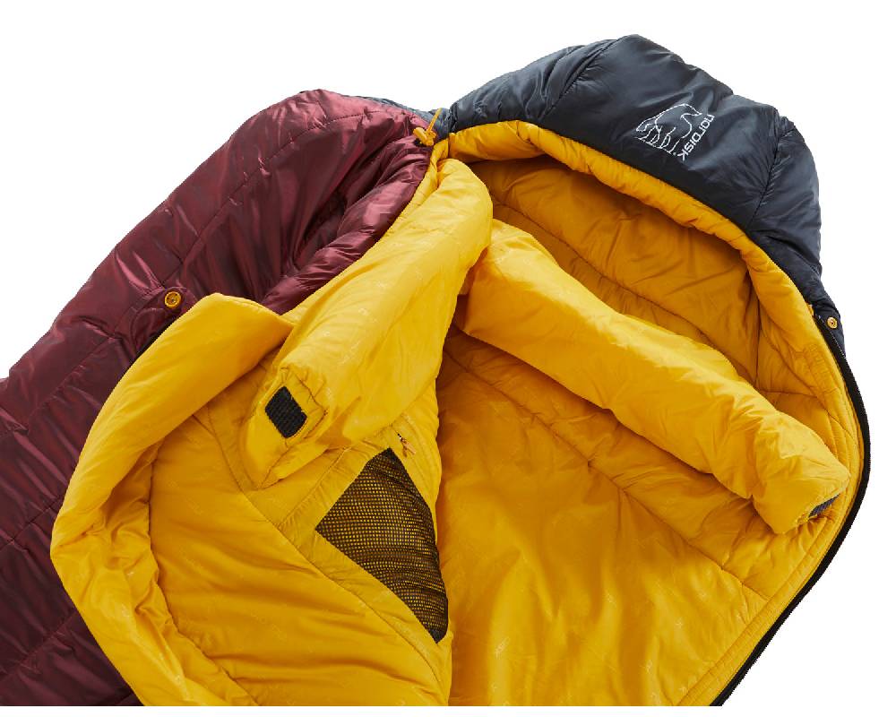 Nordisk Oscar -10° Mummy Kunstfaser Rio Red/ Mustard Yellow/ Black Fabrikverkauf
