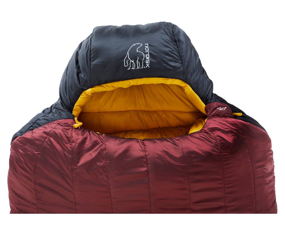 Nordisk Oscar -20° Mummy| Kunstfaser Rio Red/ Mustard Yellow/ Black Schlussverkauf