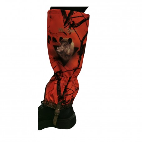 Parforce Gamaschen WILD ZONE camouflage mit wildschweinmotiv (orange) Schlussverkauf