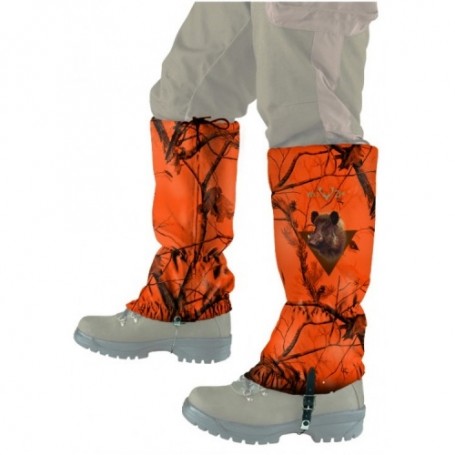Parforce Gamaschen WILD ZONE camouflage mit wildschweinmotiv (orange) Schlussverkauf