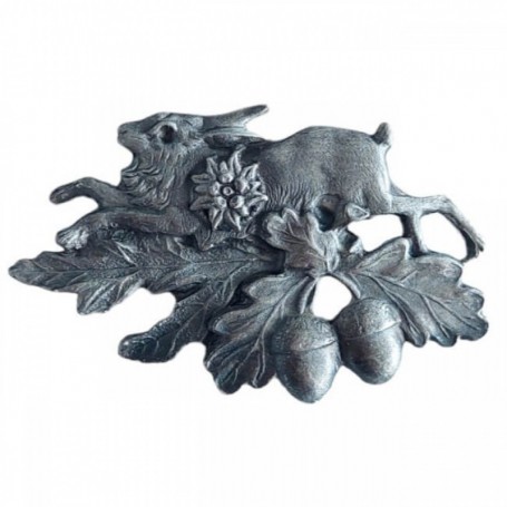 Parforce Anstecknadel mit Hasenmotiv mit Eichel ARTURE (2635)