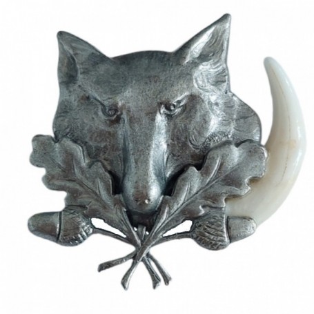 Parforce Anstecknadel mit Motiv aus fox und Eichenzweig ARTURE (2668)