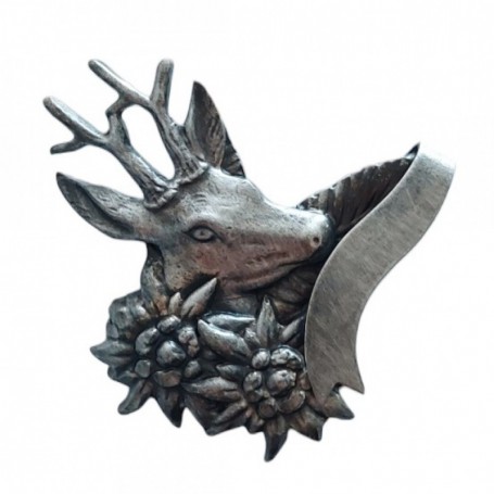Parforce Anstecknadel mit Motiv von Hirsch und Edelweiss ARTURE (2610)