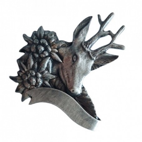 Parforce Anstecknadel mit Motiv von Hirsch und Edelweiss ARTURE (2610) Blitzverkäufe