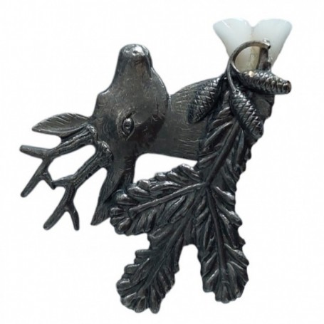 Parforce Anstecknadel mit Motiv von Hirsch und Tannenzweig, Zähne ARTURE (2667) Online