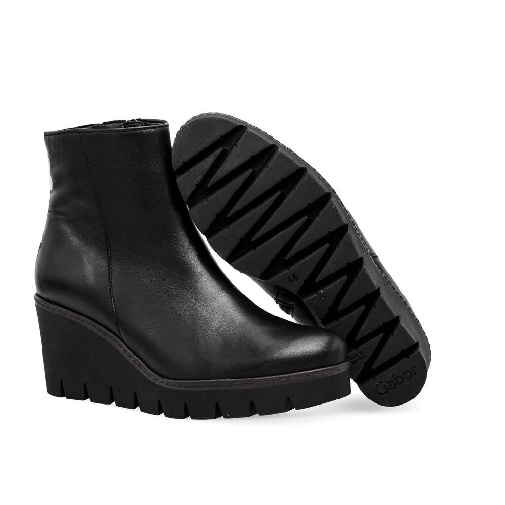 Pius Gabor Plateau Stiefelette schwarz Begrenzte Freigabe