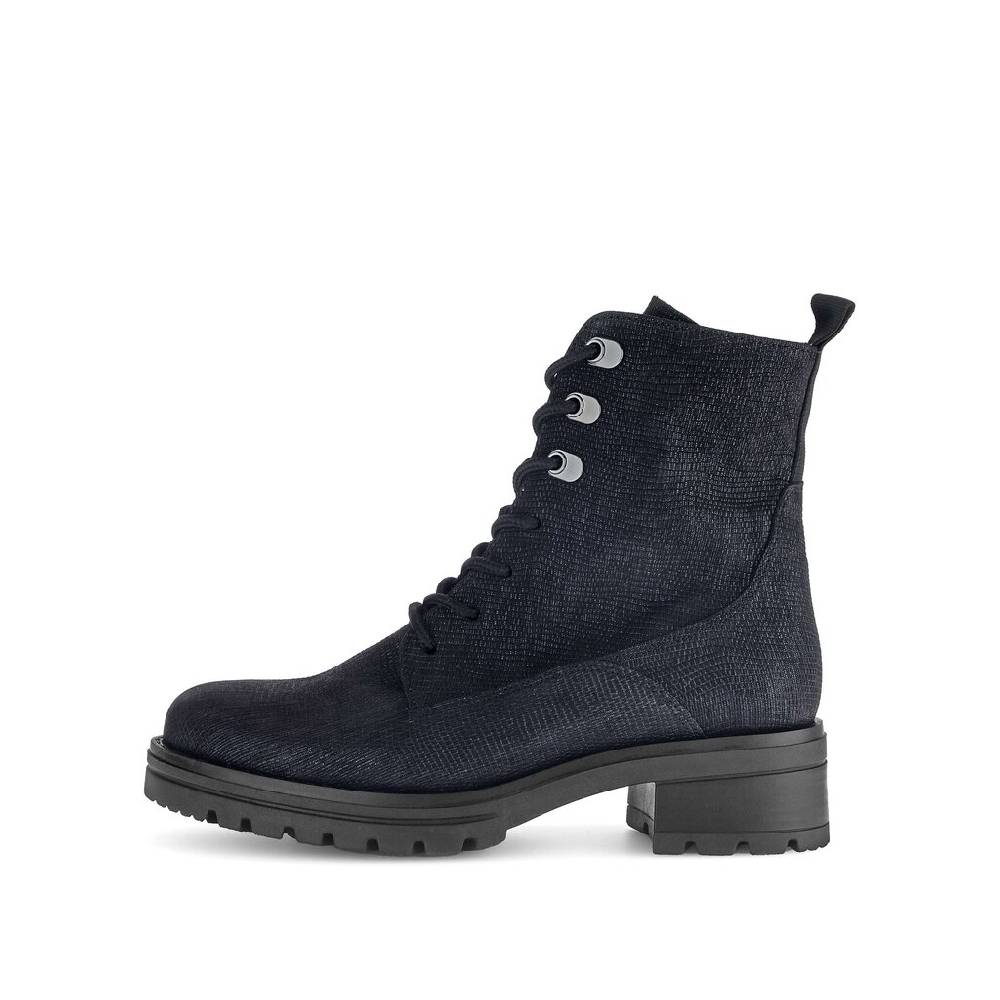 Pius Gabor Schnürstiefelette blau