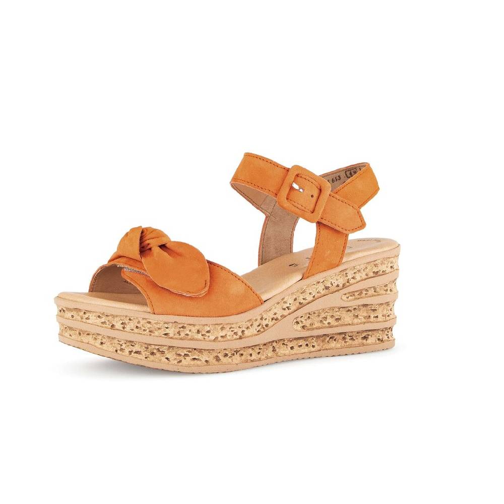 Pius Gabor Riemchensandale orange Sonderangebot
