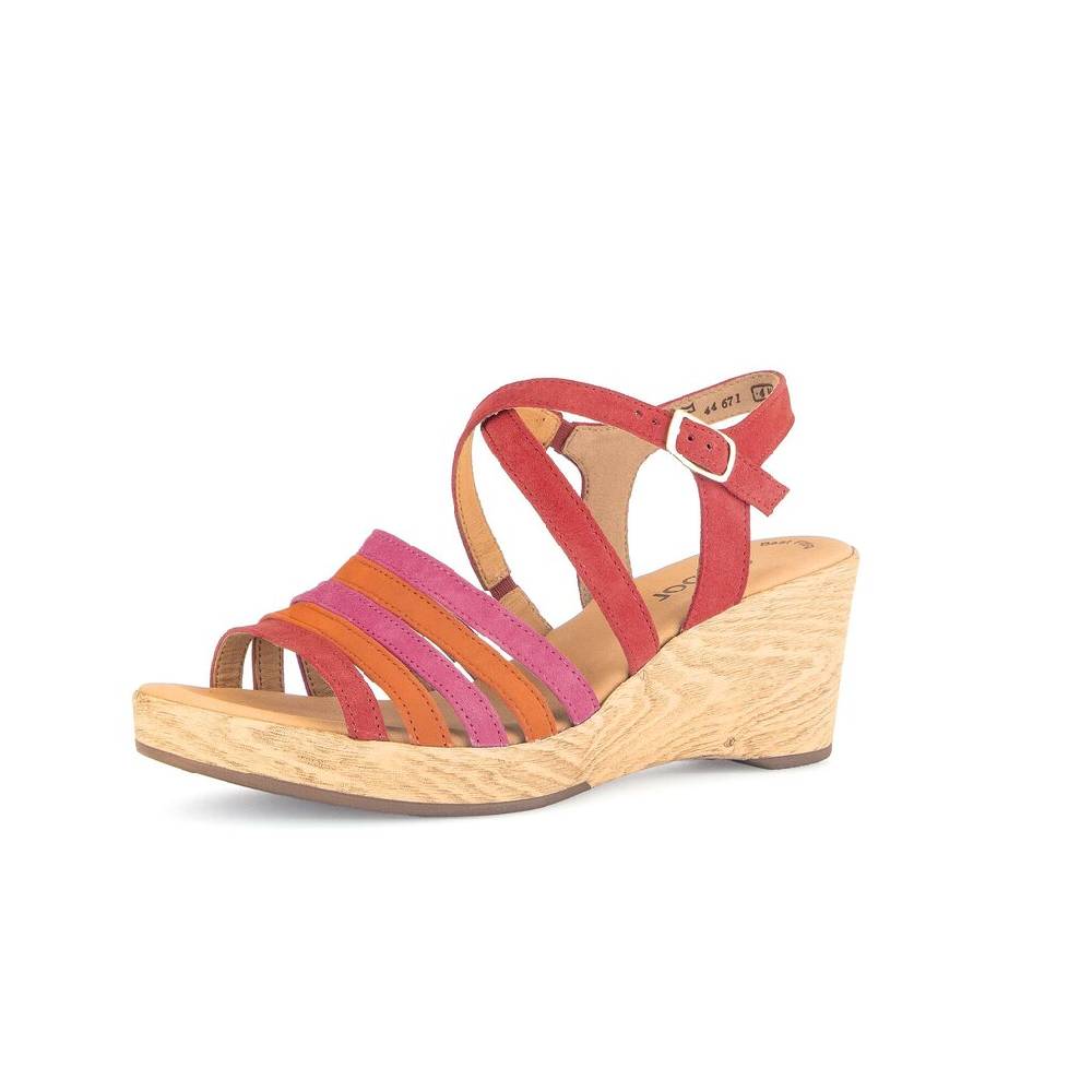 Pius Gabor Riemchensandale rot Online Shopping