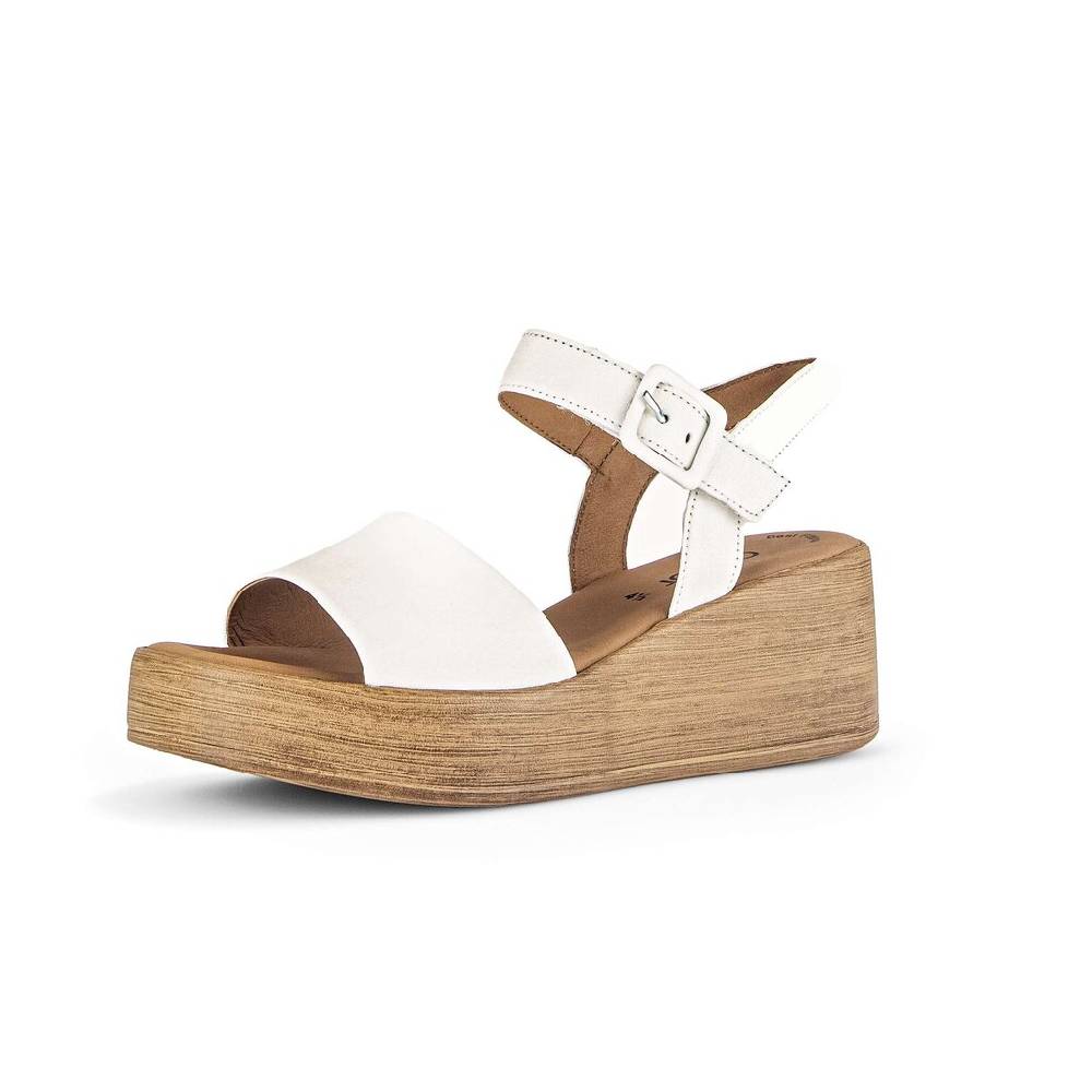 Pius Gabor Riemchensandale creme Discount Store für neue Produkte