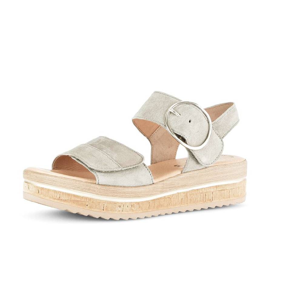Pius Gabor Plateau Sandale grün Blitzangebot
