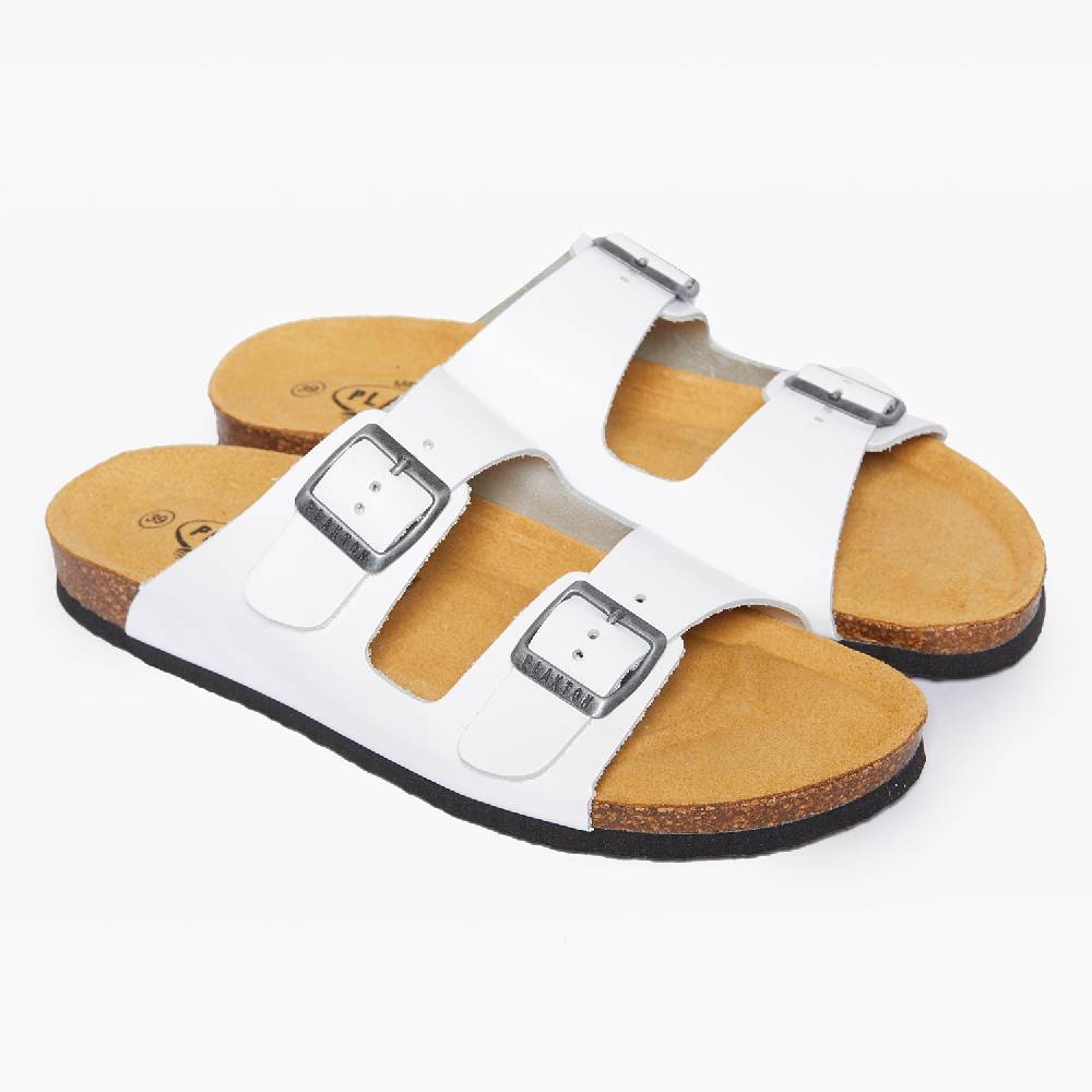 Plakton Formentera Weißes Leder im Angebot