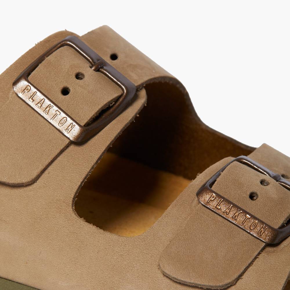 Plakton Formentera Beige-Khaki Nobuck Schlussverkauf