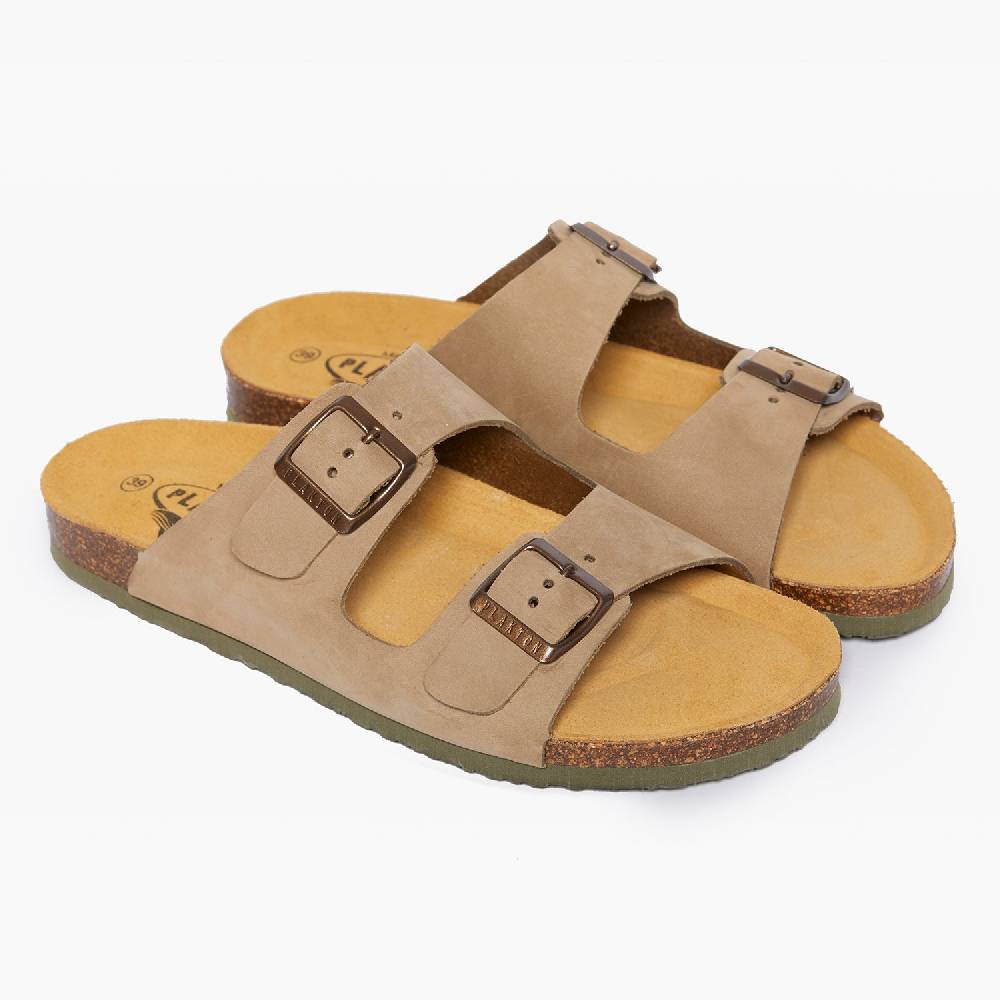 Plakton Formentera Beige-Khaki Nobuck Schlussverkauf