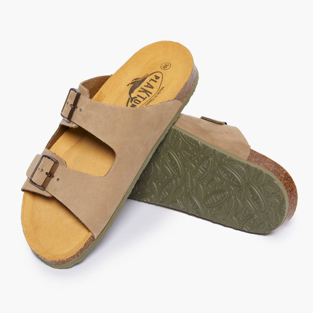 Plakton Formentera Beige-Khaki Nobuck Schlussverkauf
